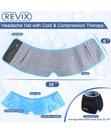 REVIX Migraine Ice Head Wrap - Reusable Gel Cold Pack for Headache Relief, Migraines, Puffy Eyes, Tension, Sinus & Stress - Buy Online on GoSupps.com