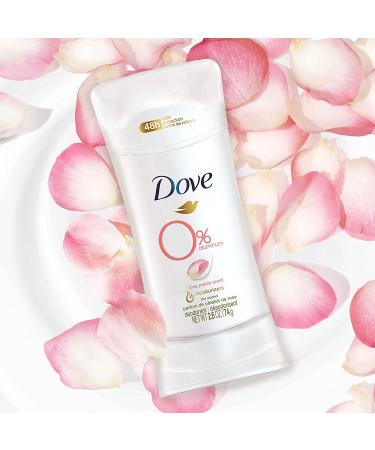 Dove 0% Aluminum Deodorant - Rose Petals Scent, 2.6 oz | Natural & Effective - Buy Online on GoSupps.com