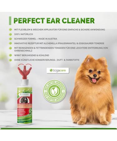 BOGACARE Perfect Ear Cleaner for Dogs - 125ml Innovative Ear Cleaner with Women's Mantle & Acetic Acid - Effective Pet Ear Hygiene Solution - Buy Online on GoSupps.com