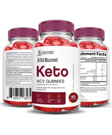 Buy (2 Pack) X10 Boost Keto ACV Gummies - Advanced 1000MG Formula with Apple Cider Vinegar Pomegranate & B12 - Vegan Non-GMO - 120 Gummies Total - Buy Online on GoSupps.com