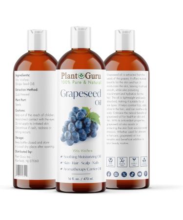 Carrier Oil Variety Set - 16 oz Cold Pressed Natural Almond Avocado Coconut Grapeseed | Aromatherapy & Skin Moisturizer | Ideal for Hair Growth & Body Massage - Buy Online on GoSupps.com