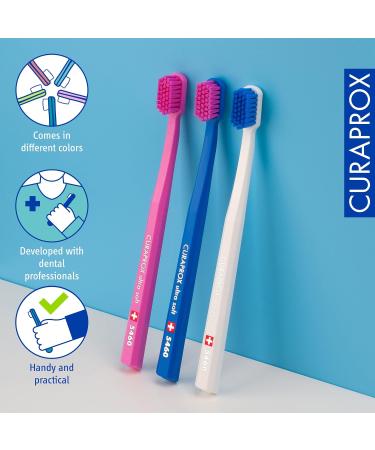 Curaprox 5 x CS 5460 Ultra Soft Toothbrush - Ultra Soft Curen Bristles for Adults - Random Colors - International Shipping Available - Buy Online on GoSupps.com