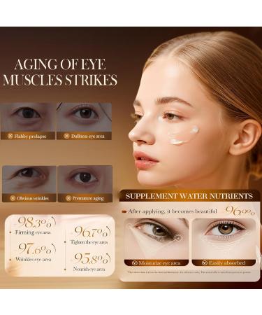 AKARY Roll on Eye Cream with 70% Rice Essence Extract Moisturize Tighten Tender Triple Roll & Glow Massage Head Under Roller Cream for Elasticity Wrinkles Puffiness Fine Lines-Korean Eye Cream - Buy Online on GoSupps.com