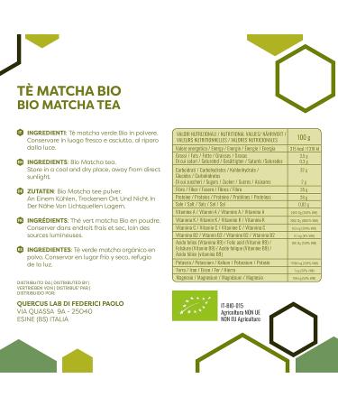 ERBOTECH BIO Matcha Tea 200g - Organic Japanese Green Powder - 100% Natural & Vegan - Ideal for Cakes, Smoothies, Iced Tea - Buy Online on GoSupps.com