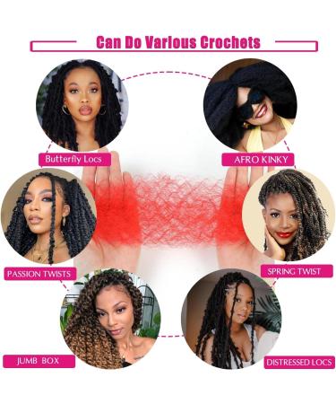 Springy Afro Twist Hair 28 Inch Cuban Twist Hair 3 Packs Marley Twist Braiding Hair Pre-separated Spring Twist Hair Wrapping Hair for Soft Locs Cuban Twist Crochet Hair for Women (28Inch-3Pcs-Red) - Buy Online on GoSupps.com