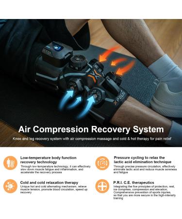 Knee Massagers for Pain Relief - Ice & Heat Therapy 5 Modes | Portable Leg Massagers for Sports Recovery & Muscle Relaxation - Buy Online on GoSupps.com