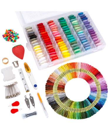 INSCRAFT Embroidery Floss Kit 364 Pack Embroidery Cross Stitch Kit with 200 Colors Friendship Bracelets Floss and Cross Stitch Tools for Embroidery and Friendship Bracelet String Make - Buy Online on GoSupps.com