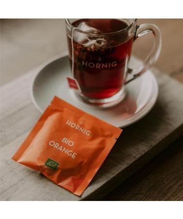 J. Hornig Bio Orangentee - Organic Citrus Fruit Tea | Premium Pyramid Bags | 25 Bio-Certified Degradable Tea Bags - Buy Online on GoSupps.com