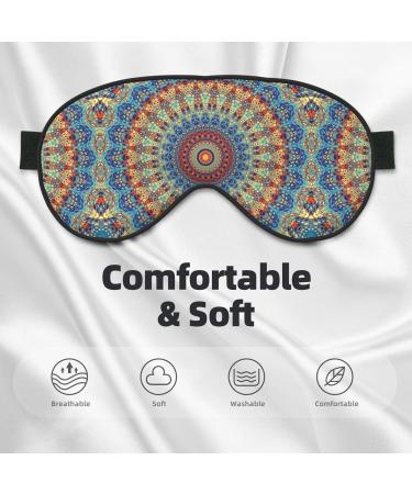 Adjustable Double-Sided Round Mandala Sleep Mask | Soft Eye Covers for Perfect Shading & Reduced Eye Edema - International Shipping - Buy Online on GoSupps.com