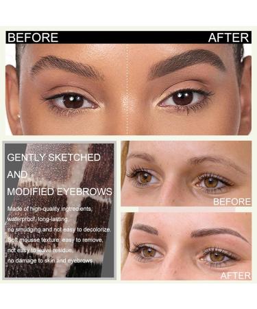  WJnflQN Eyebrow Makeup Gel - Eyebrow Fibers - Long-lasting highly tinted smudge-proof waterproof makeup gel for fuller and - Buy Online on GoSupps.com
