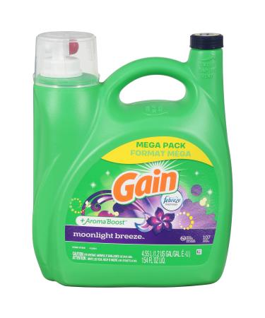 Gain Detergent + Aroma Boost Moonlight Breeze Mega Pack 154 Ounce