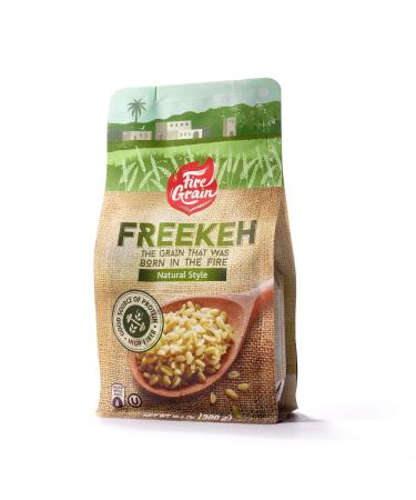 Fire Grain Freekeh - Cracked Flame Roasted Whole Grain, Healthy Ancient Superfood, High in Protein, Vegan, Easy to Cook, Heirloom from the Galilee Mountains. 10.6 oz (Natural, 1 Pack) Natural 10.6 Ounce (Pack of 1)