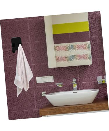 Osaladi 8-Pack Bathroom Hooks for Shower Curtains & Towels - Durable Acrylic Black Towel Holder Organizer for Home - 6x4.5x2.8cm - Buy Online on GoSupps.com