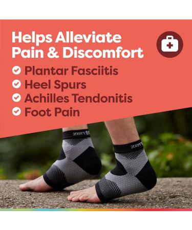 ZenToes Plantar Fasciitis Relief Compression Socks - Moisture Wicking Open Toe for Improved Circulation & Reduced Swelling | Unisex L/XL - Buy Online on GoSupps.com