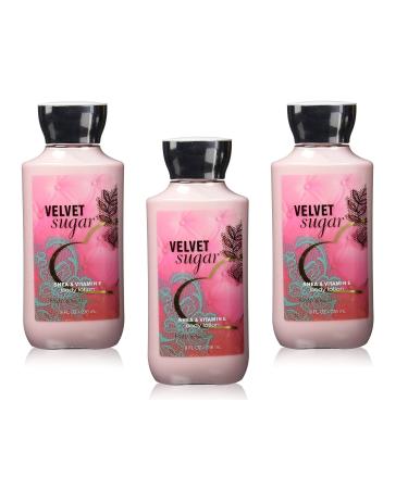 Bath and Body Works Signature Collection Body Lotion Velvet Sugar Pack of 3