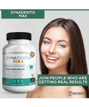 GREENVIFY SynaDentix Max Probiotic Supplement 40 Billion CFU MAKTREK Bi-Pass Technology 60 Capsules 30-Day Supply (1) - Buy Online on GoSupps.com
