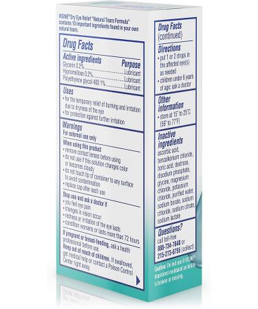 Visine Dry Eye Relief Lubricant Eye Drops 0.5 fl. oz - Soothes and Moisturizes Irritated Dry Eyes - Buy Online on GoSupps.com