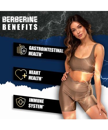 BMVINVOL 5-in-1 Berberine Supplement with Ceylon Cinnamon Gymnema Sylvestre Bitter Melon & Black Pepper - Supports Immune Function Cardiovascular Heart (60 Count) - Buy Online on GoSupps.com