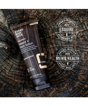 Every Man Jack Sandalwood Beard Set: Grooming Essentials for Men - Face Wash, Lotion, Oil, Butter, Comb - Sandalwood Regimen - Buy Online on GoSupps.com