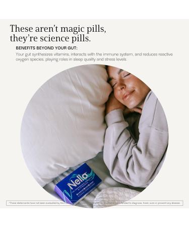 Nella Gut Health Supplements for Women & Men (30 Capsules), Energy Boosting Probiotics for Digestive Health, 3 Strains, Daily Probiotic Pills, Supports Workout & Recovery - Buy Online on GoSupps.com