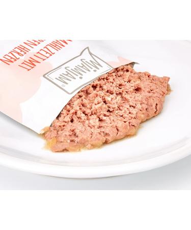 Mjamjam Premium Wet Cat Food - Grain-Free Squeezing Meal with Extra Meat Hearts (12 x 125g) - Buy Now for International Shipping! - Buy Online on GoSupps.com