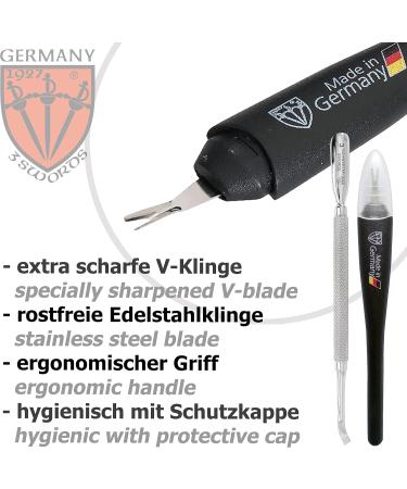 THREE SWORDS Cuticle Knife & Pusher - Premium Quality Cuticle Remover for Perfect Nails | International Shipping Available - Buy Online on GoSupps.com