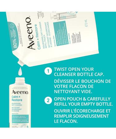 Aveeno Calm + Restore Nourishing Oat Facial Cleanser for Sensitive Skin Gentle Gel Face Wash with Nourishing Oat & Calming Feverfew Hypoallergenic Fragrance- & Paraben-Free 232mL (Packaging May Vary) Starter Item - Buy Online on GoSupps.com