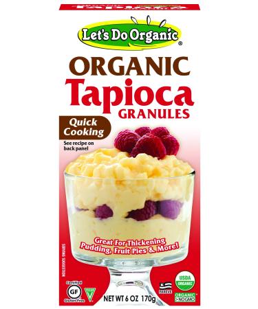 Let's Do Organic Organic Tapioca Granules, 6 Ounce Boxes (Pack of 6)