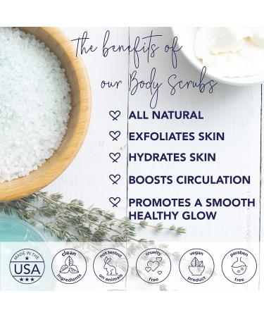 Laki Naturals Sea Salt Body Scrub | Exfoliating Dead Sea Salt & Volcanic Clay Detox Scrub - 10oz Mango & Coconut - Buy Online on GoSupps.com