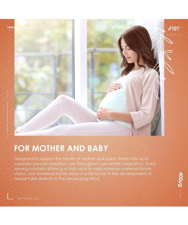 Prenatal Folic Acid Gummies 400mcg | Sugar Free Chewables | 2 Months Supply | Vegan & Gluten Free | Pregnancy Care for Maternal Tissue Growth | ALPHA01 - Buy Online on GoSupps.com