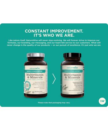 NatureWise Women's Stress Support Multivitamin with Ashwagandha & Probiotics - Energy, Focus, Mood Balance - 60 Capsules - Buy Online on GoSupps.com