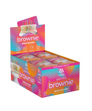 Prime Bites Protein Brownie from AP Sports Regimen | 16-17g Protein | 5g Collagen | Delicious Guilt-Free Snack | 12 bars per box (Birthday Cake Blondie, 12 count) Birthday Cake Blondie 12 Count (Pack of 1)