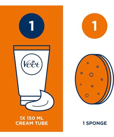 Veet Men In Shower Hair Removal Cream Chest & Body Normal Skin 150ml each 1 Sponge No Risk of Cuts 24 Hour Hydration 7 Days of Smoothness Dermatologically Tested (Packaging may vary) 150 ml (Pack of 3) - Buy Online on GoSupps.com