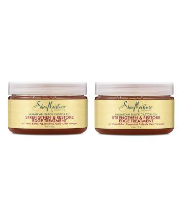 Shea Moisture Jamaican Black Castor Oil Strengthen & Restore Edge Treatment 4 Oz Pack of 2 4 Fl Oz (Pack of 2)