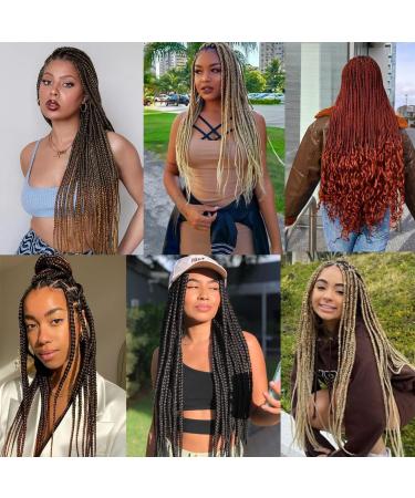 Leeven 3 Packs Ombre Blonde Pre Stretched Braiding Hair 26 Inch Yaki Braiding Hair Extensions for Box Braids Pre Stretched Hair Extensions EZ Braids 27613# 26 Inch (Pack of 3) 27613# - Buy Online on GoSupps.com