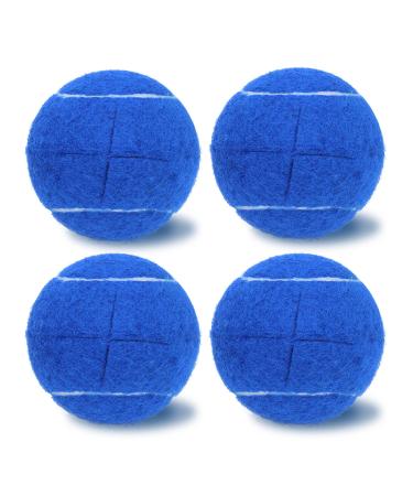 Magicorange 4 PCS Precut Walker Tennis Balls for Furniture Legs and Floor Protection, Heavy Duty Long Lasting Felt Pad Glide Coverings Dark Blue