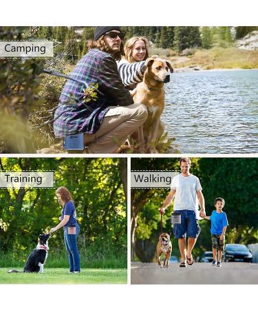 Waterproof Dog Treat Bag - Adjustable Waist Belt, Hand-Free Walking Pouch for Training & Travel (Grey) - Buy Online on GoSupps.com