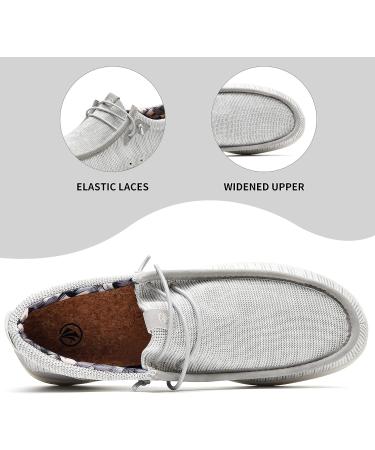 Osbdan Men's Arch Support Walking Shoes - Lightweight Slip On Loafers for Foot Pain Relief with Orthotic Insoles | Size 8 Lightgrey - Buy Online on GoSupps.com
