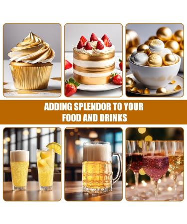 WWTop Gold Edible Glitter - 15g Tasteless Powder for Drinks Chocolate Easter Cakes Fondant & Cupcakes | International Shipping - Buy Online on GoSupps.com