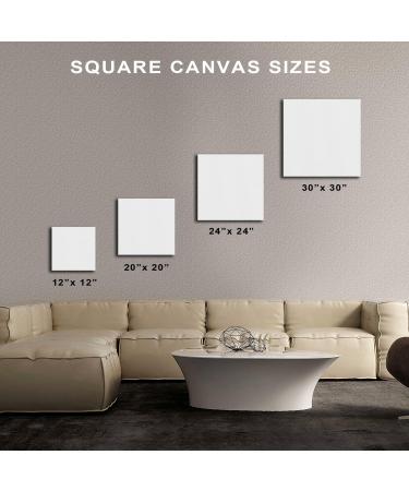 Sargent Art 20x20 Stretched Canvas - White Blank Canvases for Acrylic & Oil Painting - Buy Online on GoSupps.com