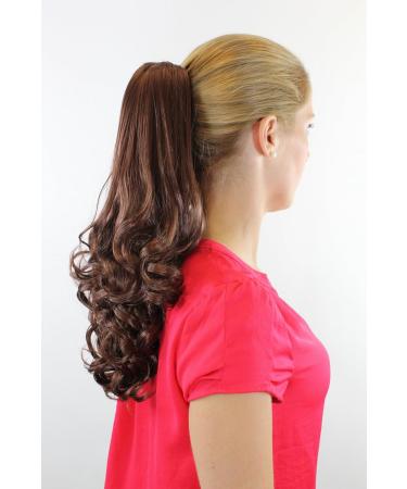 Buy Chestnut Brown Hairpiece Braid - 45cm Curls with Butterfly Clip | JL-3273-33 - Shop Internationally - Buy Online on GoSupps.com