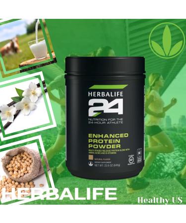 Herbalife 24 Enhanced Protein Powder: Natural Flavor (640 G) for The 24-Hour Athlete Natural Flavor No Artificial Sweetener 0g Added Sugar Gluten-Free - Buy Online on GoSupps.com