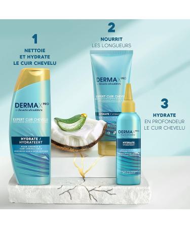 Head & Shoulders DERMAxPRO by Head & Shoulders HYDRATE Moisturizing Anti-Dandruff Shampoo and Rinse-Off Treatment Cream for Dry Scalp - Buy Online on GoSupps.com