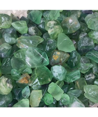 Crystal Rough Natural Green Fluorite Quartz Crystal Stone Rock Rough Polished Gravel Specimen Natural Crystals Decoration - (Size: 80-120g) - Buy Online on GoSupps.com