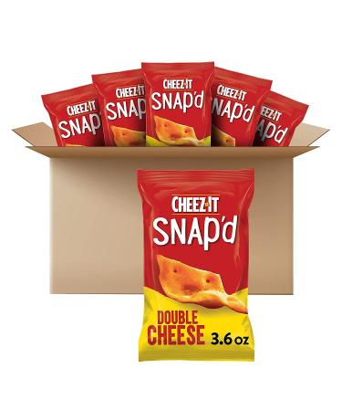 Cheez-It Snap'd Double Cheese Baked Snacks - 3.6oz Pouch (Pack of 6) | Tasty & Crunchy - Buy Online on GoSupps.com