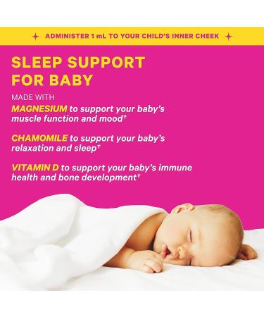 Pink Stork Baby Sleep Drops | Natural Aid for Infants, Toddlers, and Kids | Chamomile, Magnesium | Bedtime Essentials | 1 oz - Buy Online on GoSupps.com