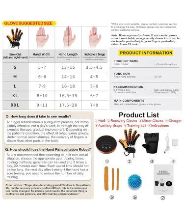 Rehabilitation Robot Gloves Hand Exerciser Self Training Finger Rehabilitation Device Functional Hand Stroke Recovery Equipment for Hand Dysfunction Patients(A:Left Hand B:Right Hand) - Buy Online on GoSupps.com