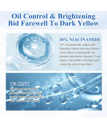 The Niacinamide Serum Niacinamide 10% + Zinc 1% Original Skincare Serum Face Moisturizer Pore Reducer Tackles Blemishes for Blemish-Prone Dull Skin Softens Balancing Sebum Serum 30ml*2 - Buy Online on GoSupps.com