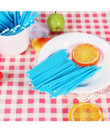 Lollipop Sticks Coloured Candy Sticks Lollipop Sticks for Making Lollipops Cake Candy Chocolates 100 Pieces (Blue) - Buy Online on GoSupps.com
