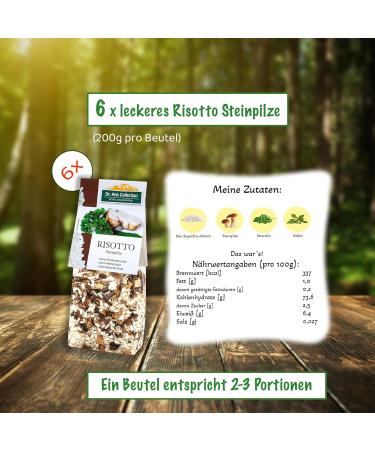 Dr. Ana Collection Italian Risotto with Pine Mushrooms (6-Pack) | Vegan Additive-Free Ready-Made Mix | 100% Original Arborio Rice | Italian Specialty (6 x 200g) - Buy Online on GoSupps.com